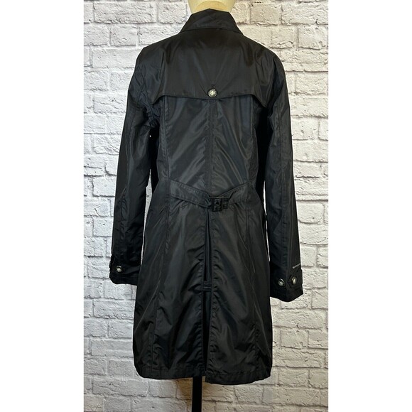 Eddie Bauer Weatheredge Trench Coat Water Resistant Rain Jacket Black NEW MEDIUM - Picture 3 of 16
